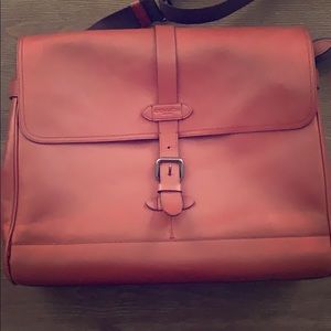COACH Hudson Terracotta Leather Messenger Bag